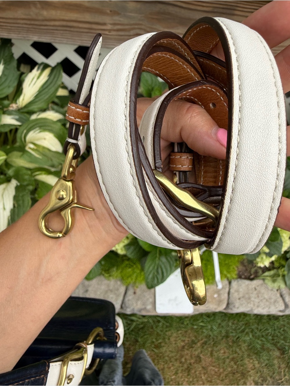 COACH 19031 LEGACY WILLIS Navy White Tan Soft LEATHER Satchel Crossbody BAG - Picture 14 of 14